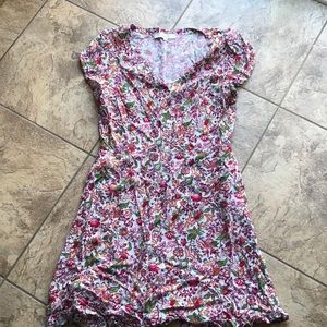 Loft button up floral dress